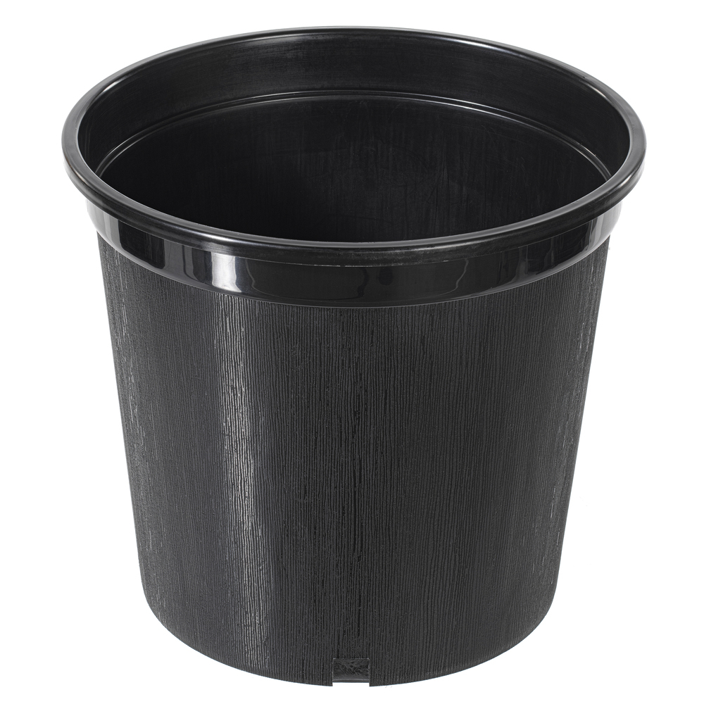 7"D x 6" H Plastic Pot-Black
