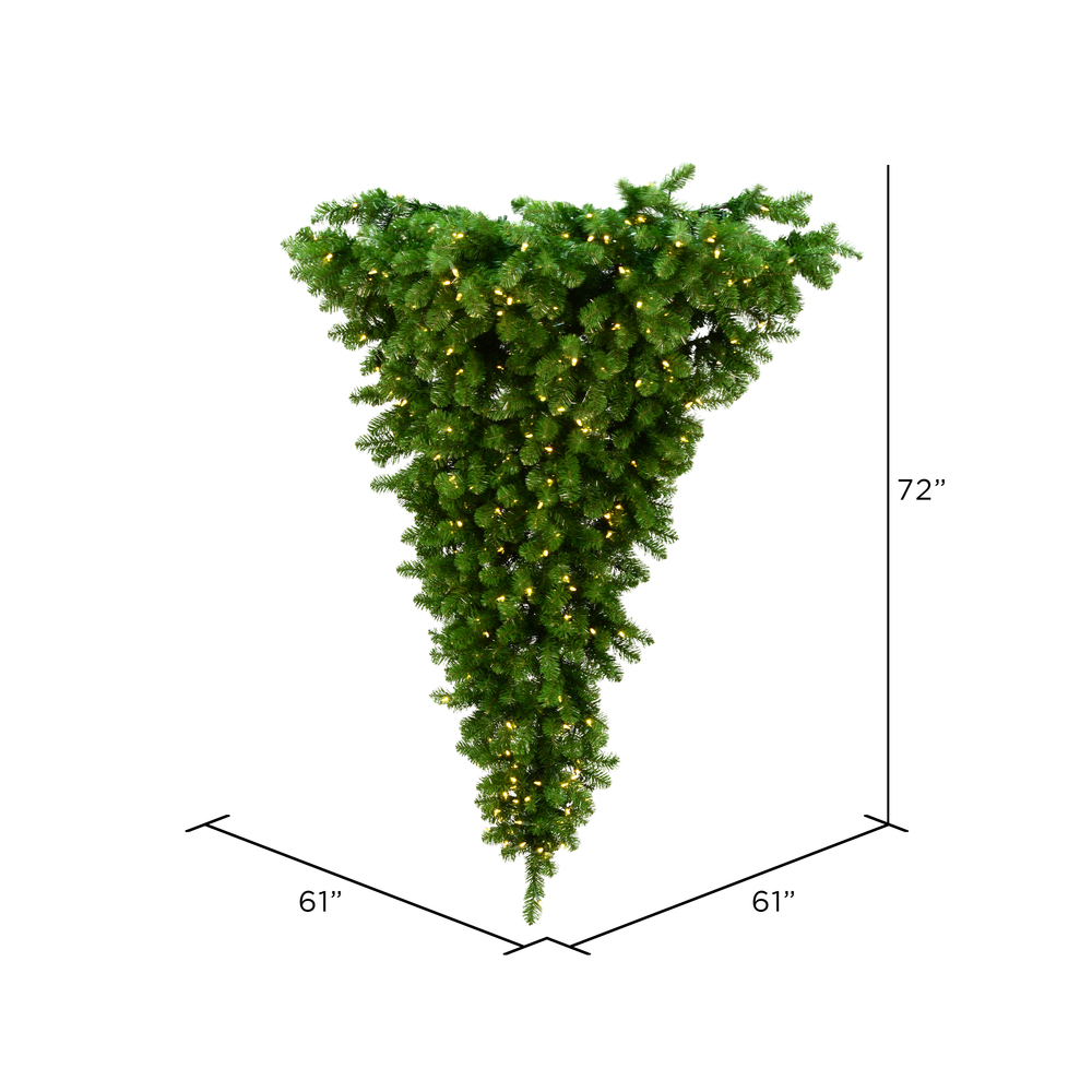 Vickerman Upside Down Artificial Christmas Half Tree