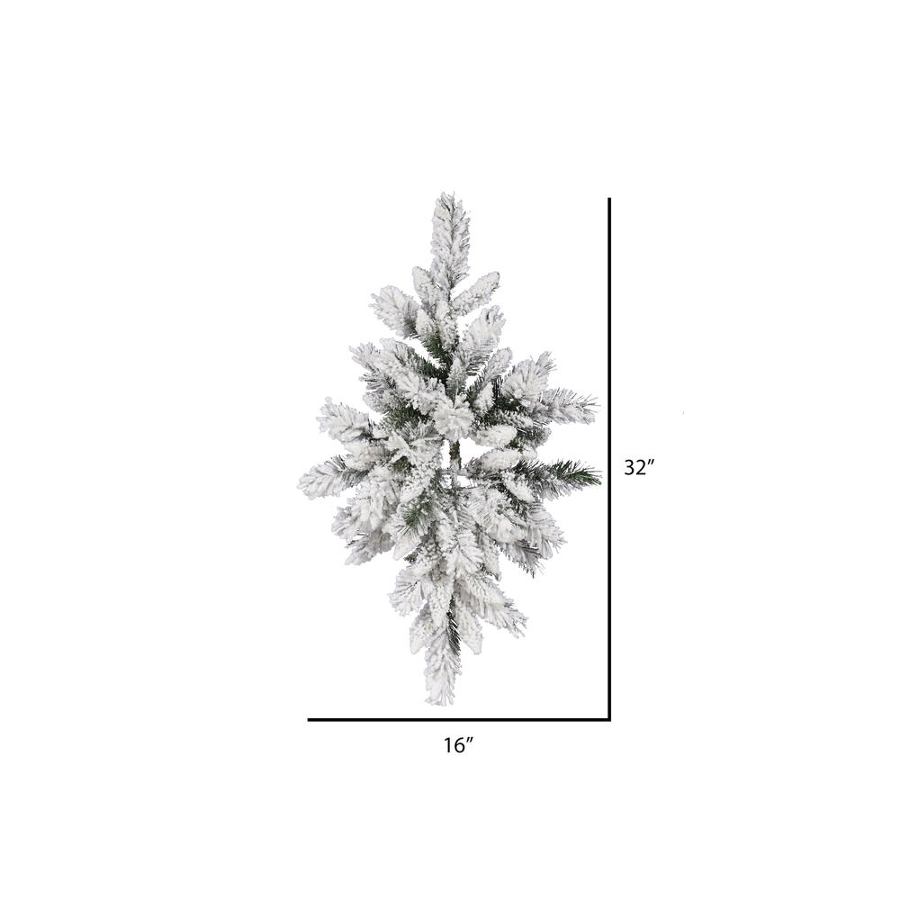Vickerman Flocked Snow Ridge Artificial Christmas Swag