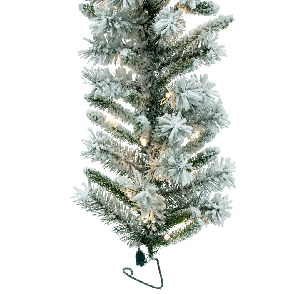 Vickerman Artificial Flocked Snow Ridge Garland