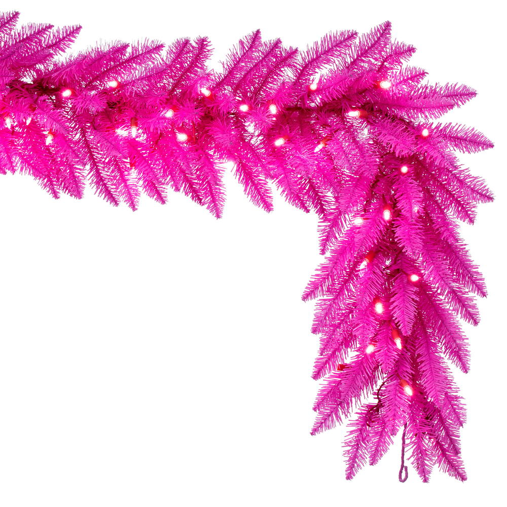 Vickerman Hot Pink Artificial Garland