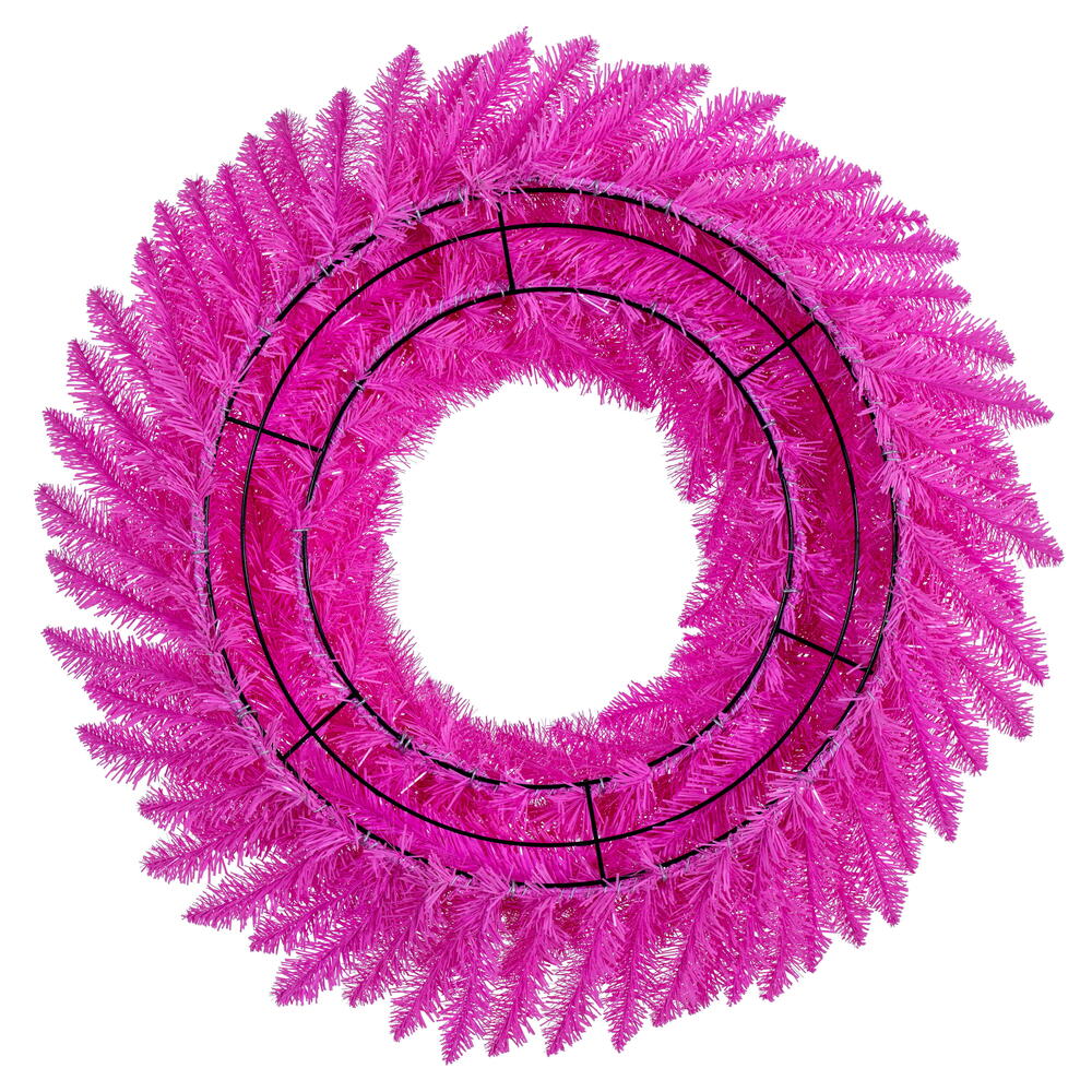 Vickerman Hot Pink Artificial Wreath