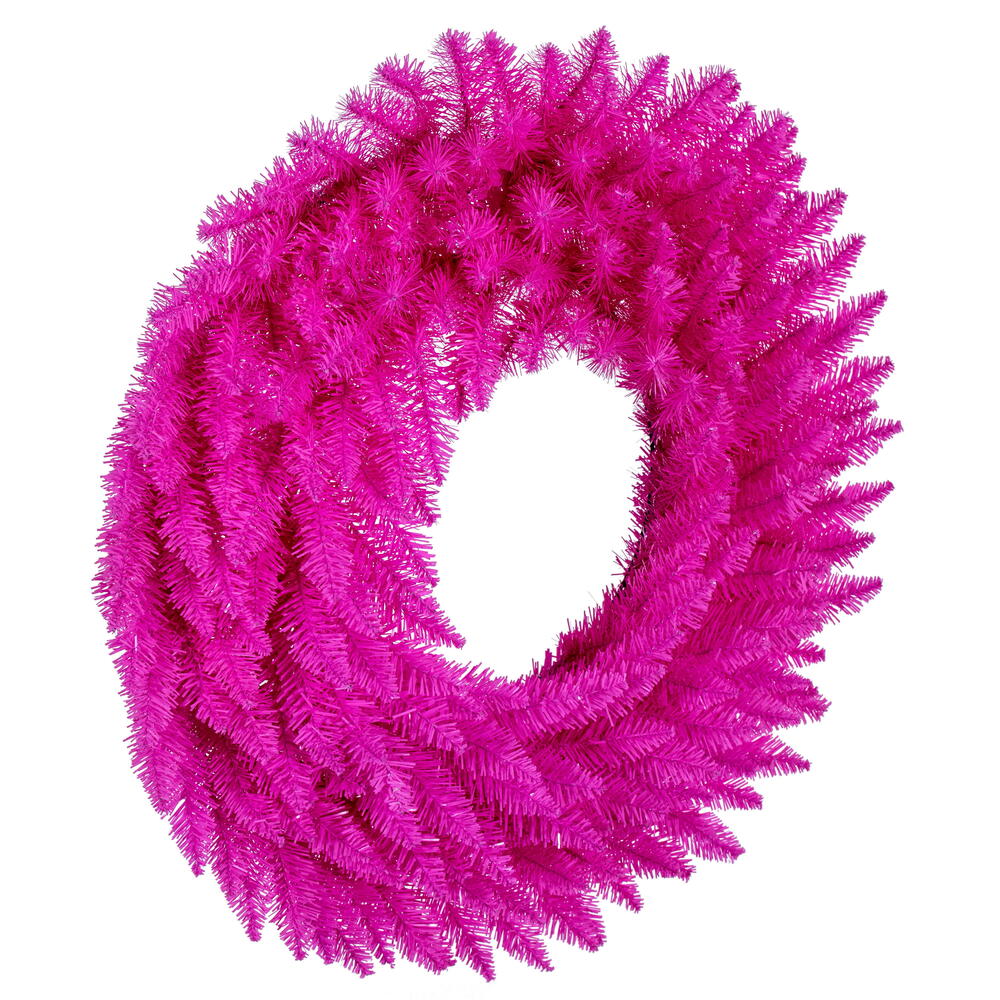 Vickerman Hot Pink Artificial Wreath
