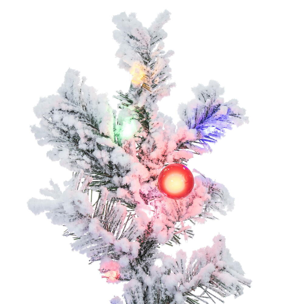 Vickerman Flocked Slim Alaskan Artificial Christmas Tree