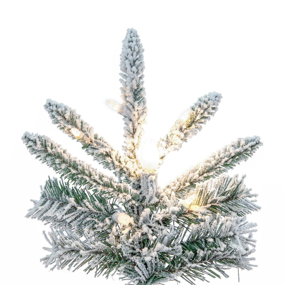 Vickerman Flocked Winter Fir Artificial Christmas Tree