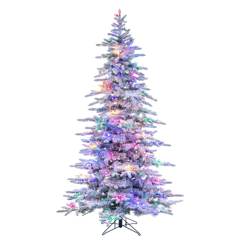 Vickerman Flocked Winter Fir Artificial Christmas Tree