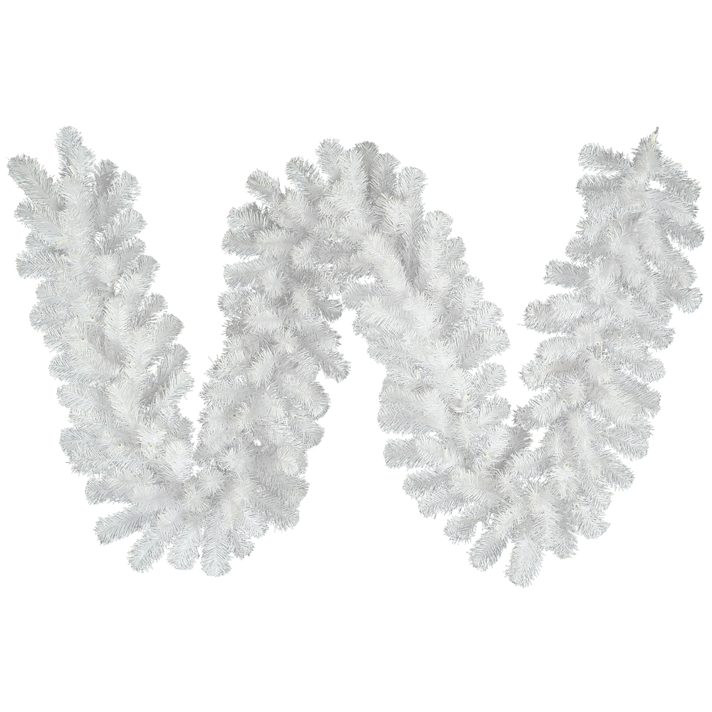 Vickerman Artificial Crystal White Garland