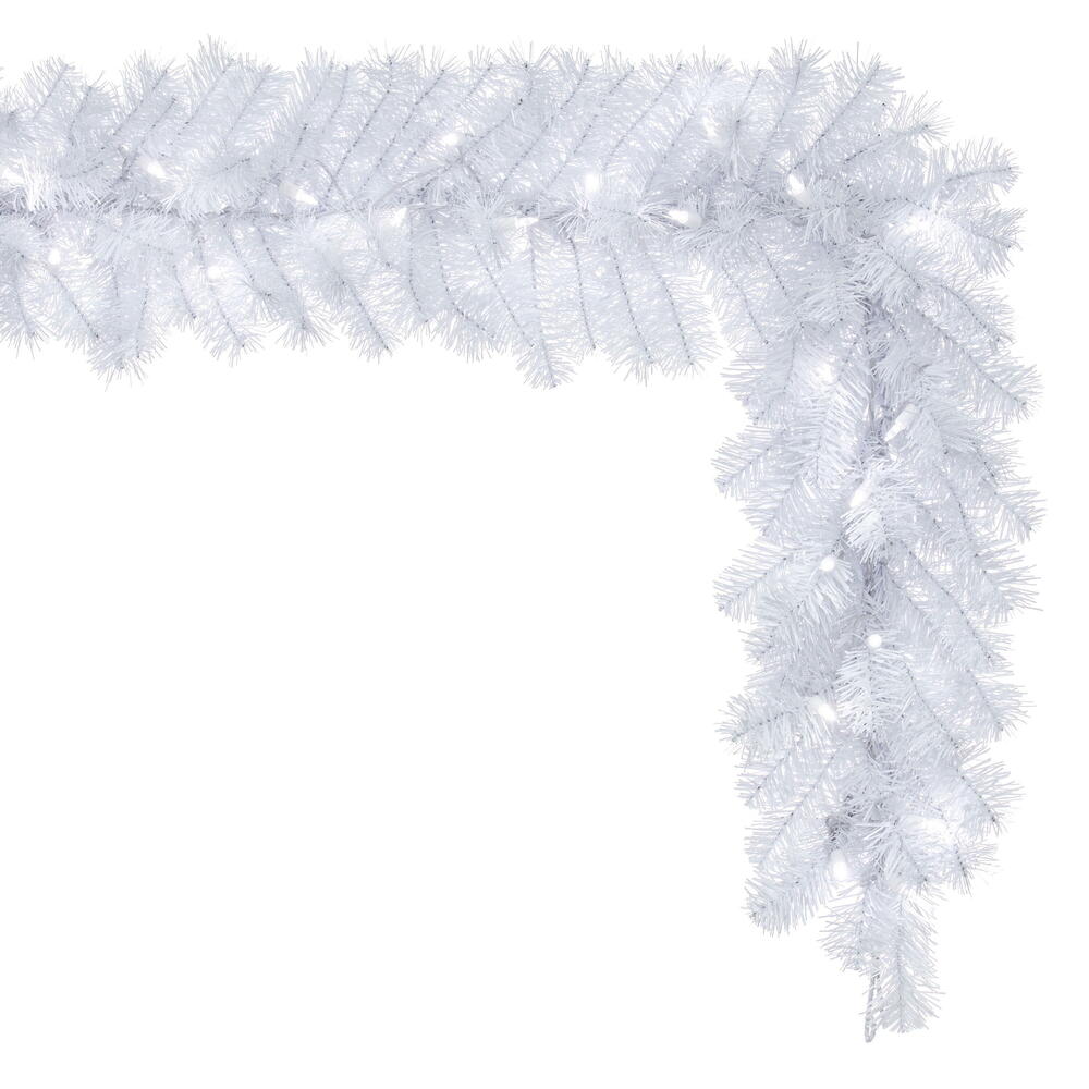 Vickerman Artificial Crystal White Garland