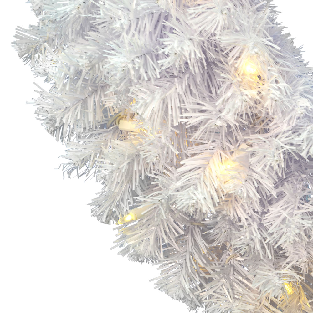 Vickerman Artificial Crystal White Wreath
