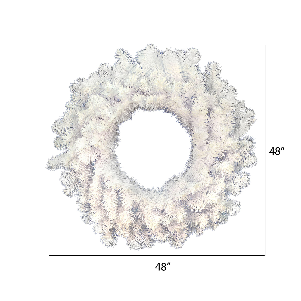 Vickerman Artificial Crystal White Wreath