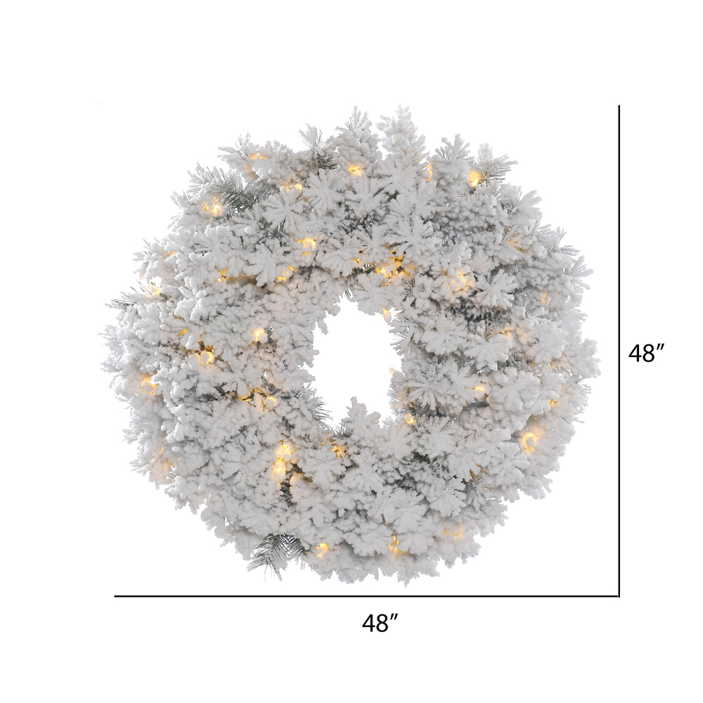 Vickerman Artificial Flocked Alaskan Wreath