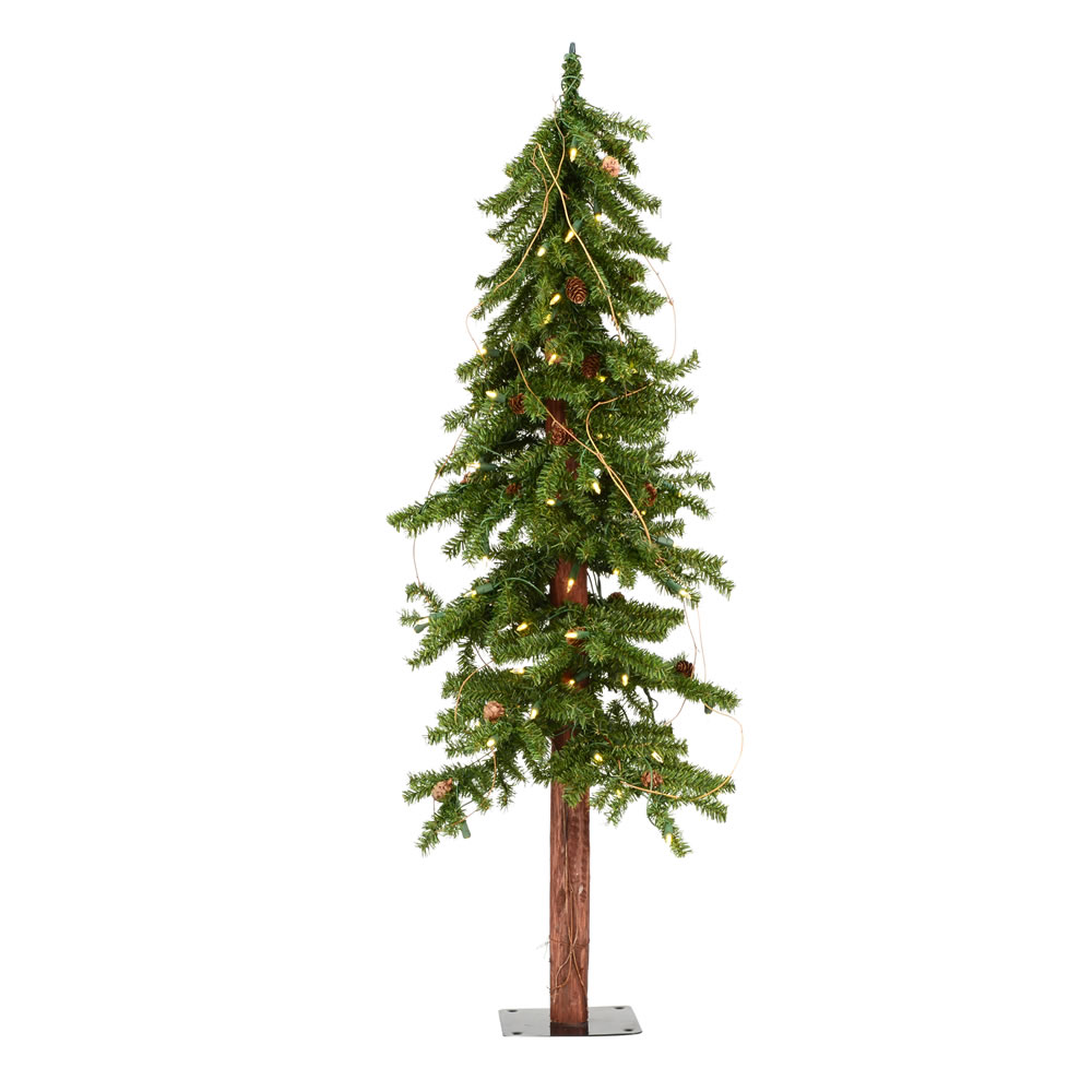 Vickerman Artificial Alpine Tree with Pine Cones & Vine