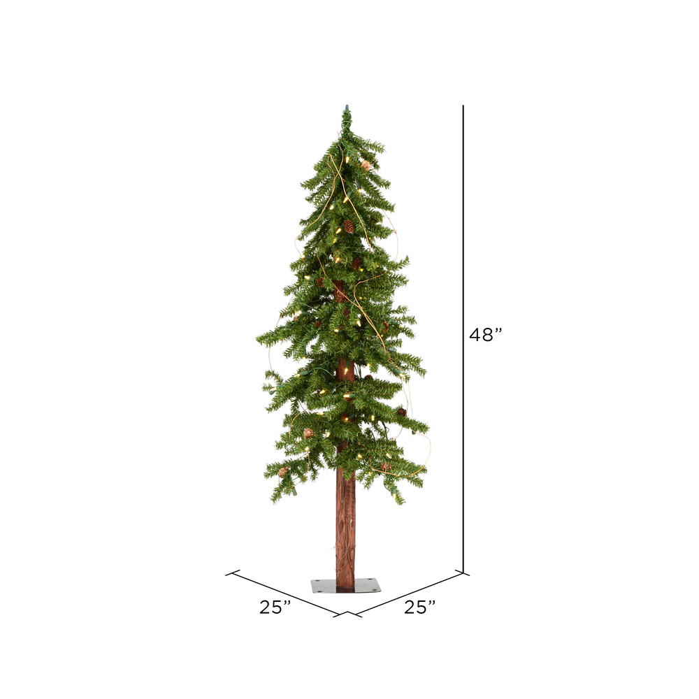 Vickerman Artificial Alpine Tree with Pine Cones & Vine
