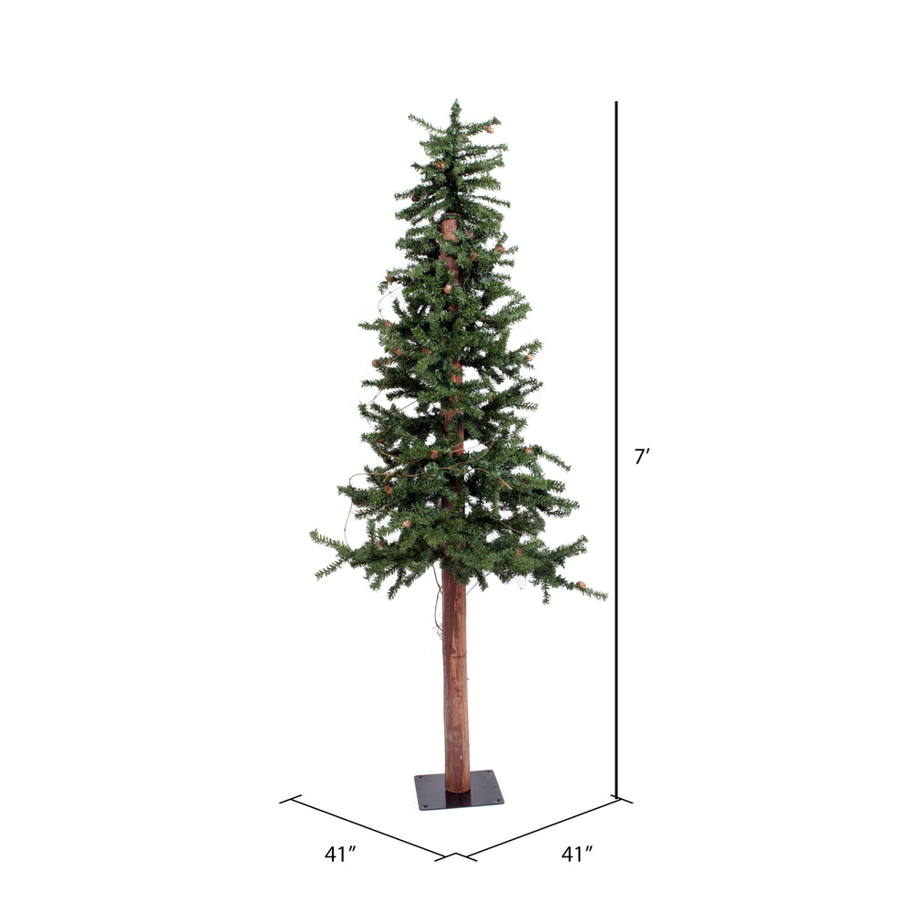 Vickerman Artificial Alpine Tree with Pine Cones & Vine