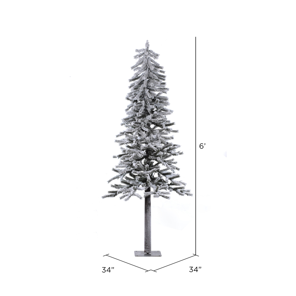 Vickerman Flocked Alpine Artificial Christmas Tree
