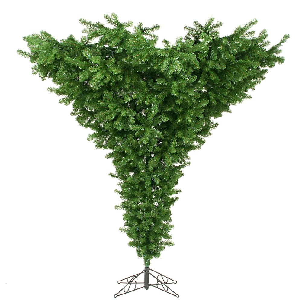 Vickerman Green Unique Artificial Upside Down Tree