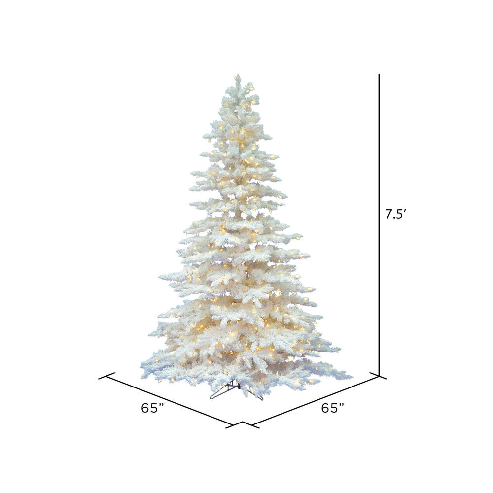 Vickerman Flocked White Spruce Artificial Christmas Tree
