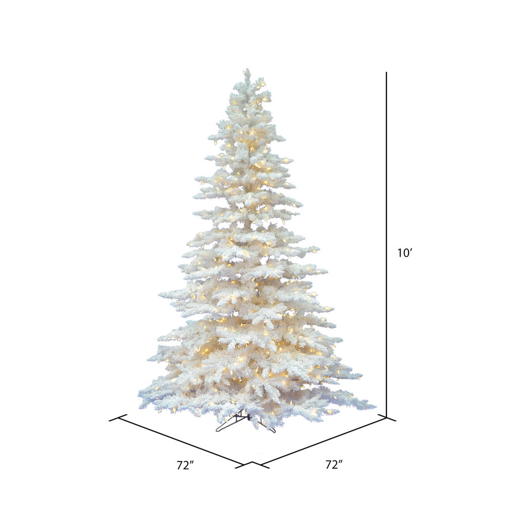 Vickerman Flocked White Spruce Artificial Christmas Tree