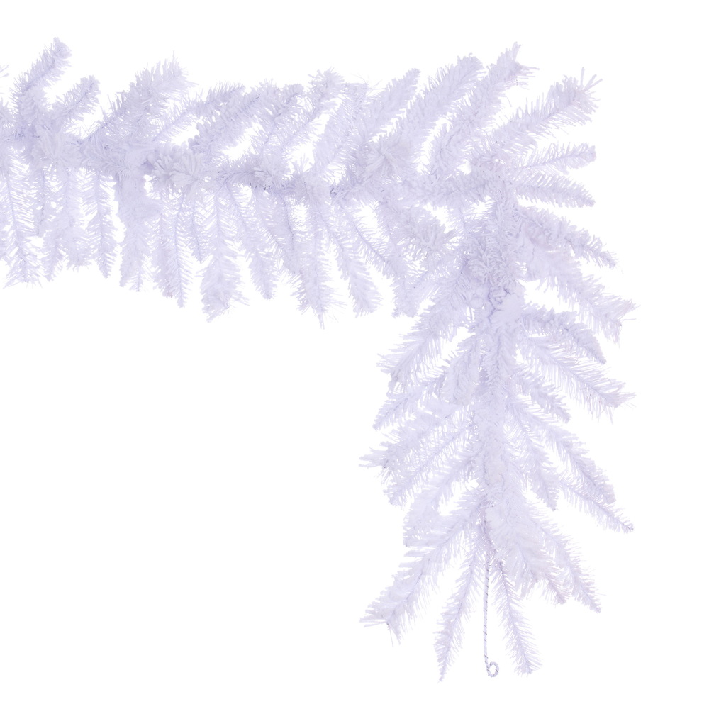 Vickerman Flocked White Artificial Garland