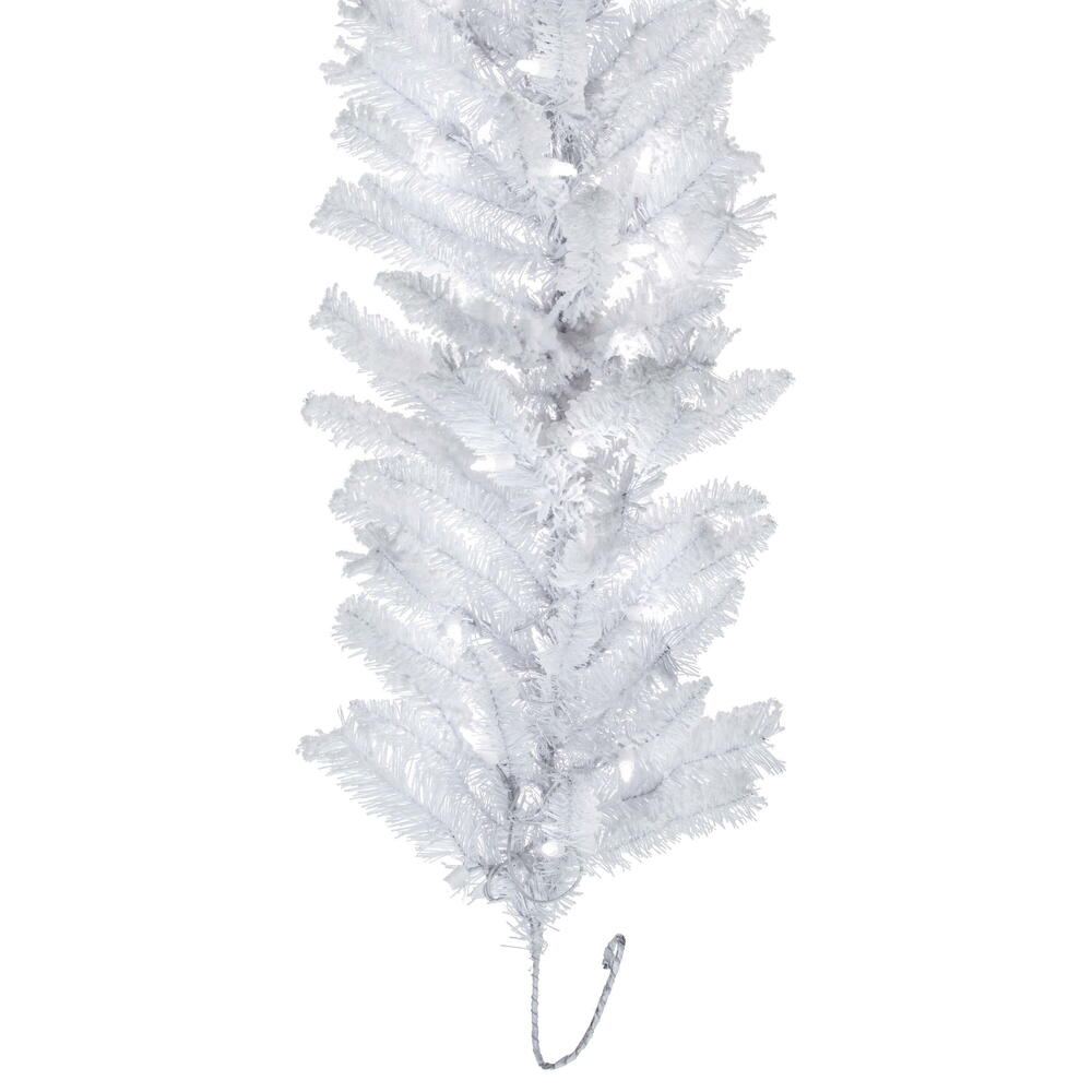 Vickerman Flocked White Artificial Garland