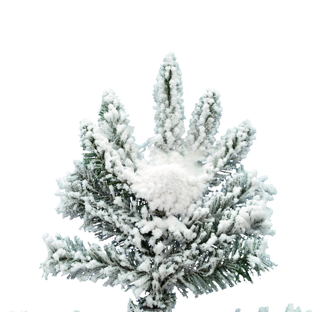 Vickerman Flocked Utica Fir Slim Artificial Christmas Tree