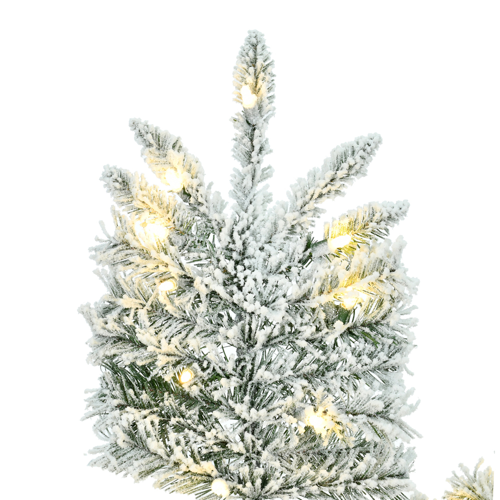 Vickerman Flocked Utica Fir Slim Artificial Christmas Tree