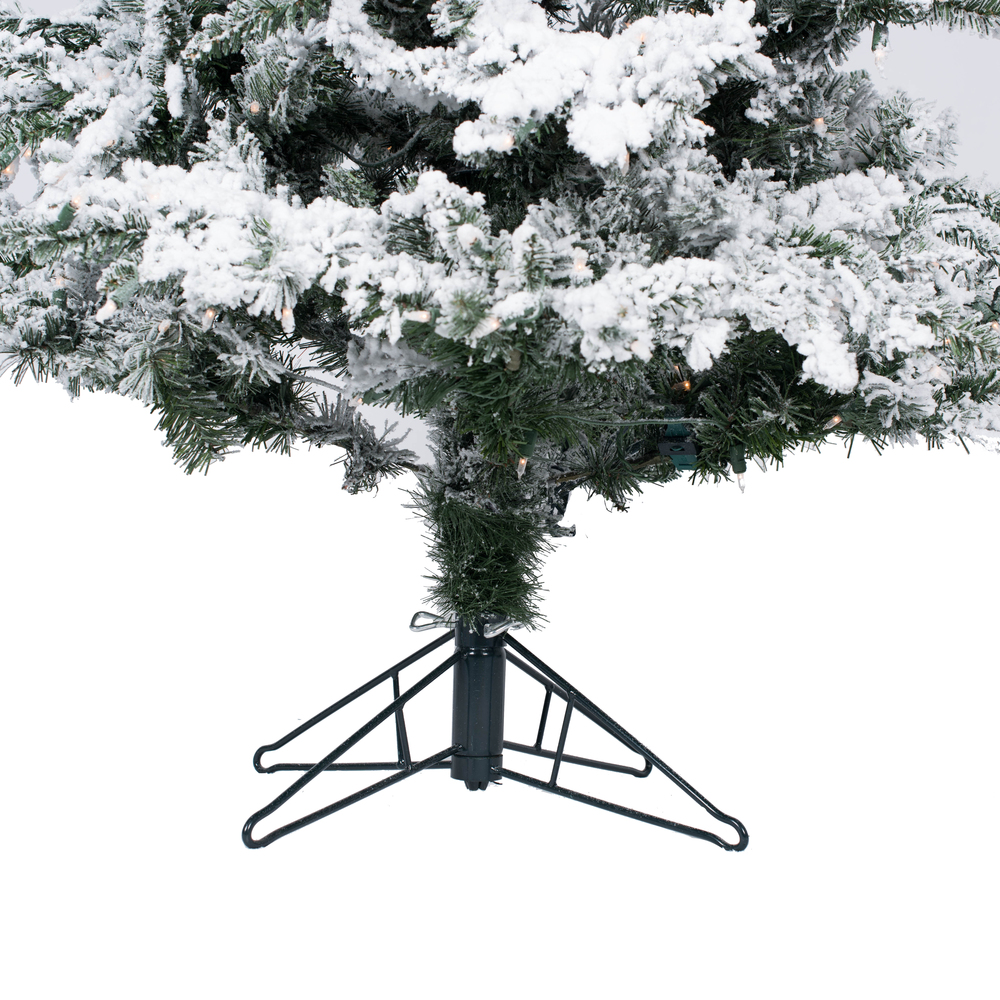 Vickerman Flocked Utica Fir Slim Artificial Christmas Tree
