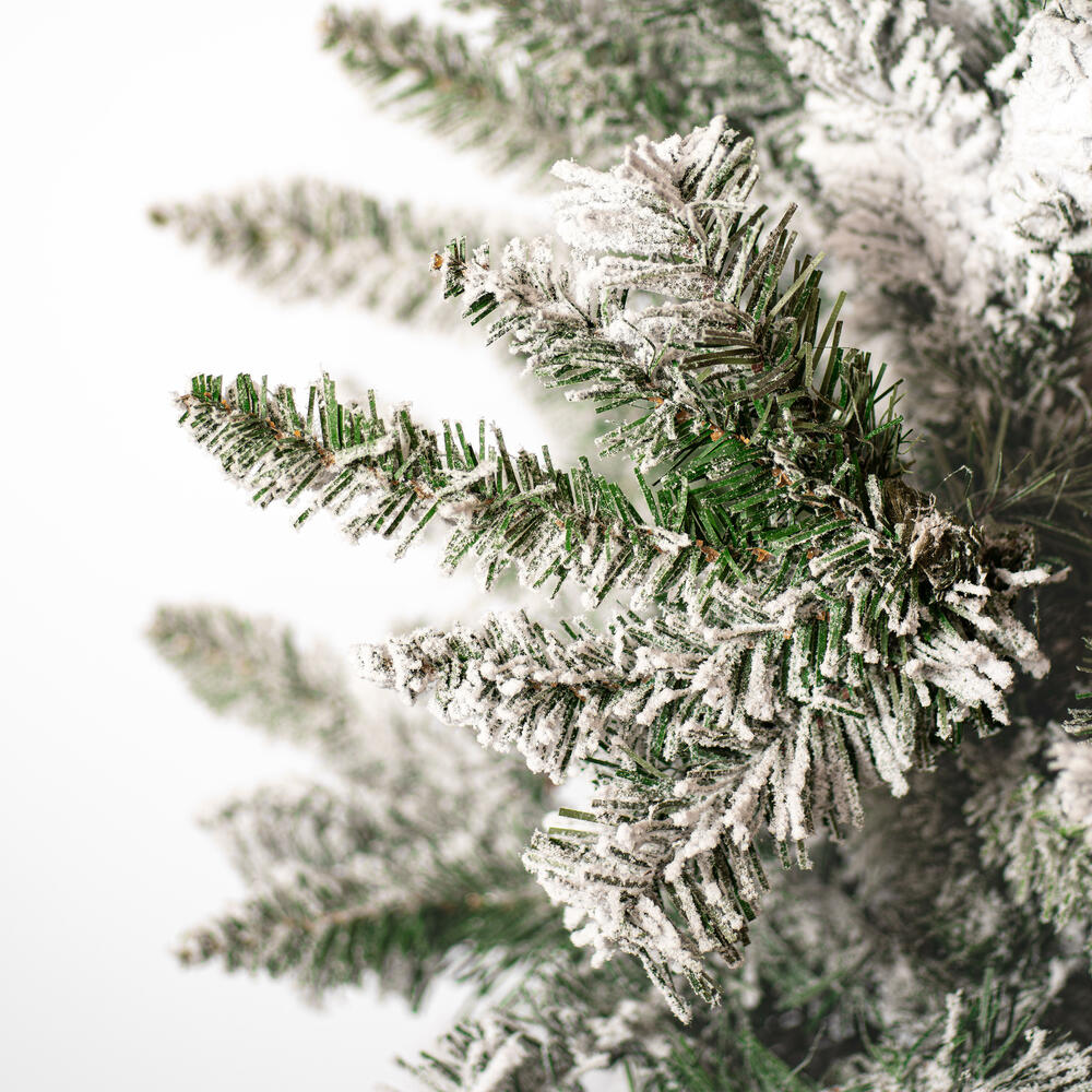 Vickerman Flocked Utica Fir Slim Artificial Christmas Tree