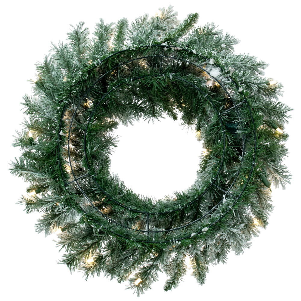 Vickerman Flocked Utica Fir Artificial Wreath 