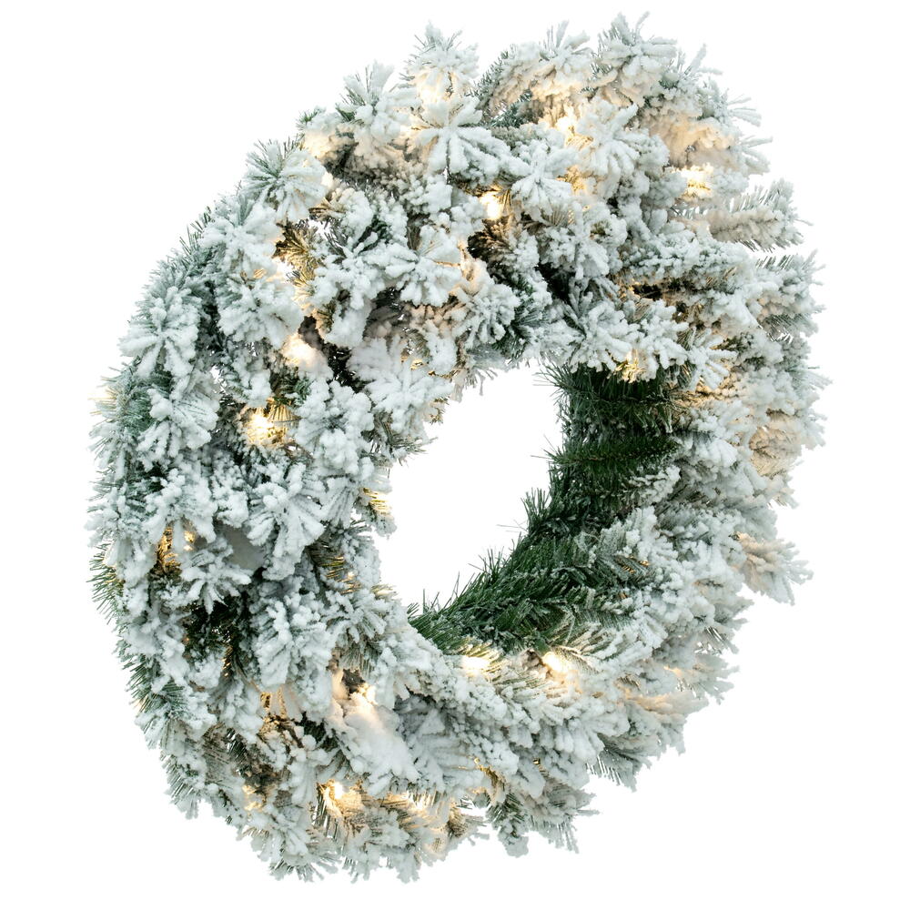 Vickerman Flocked Utica Fir Artificial Wreath 