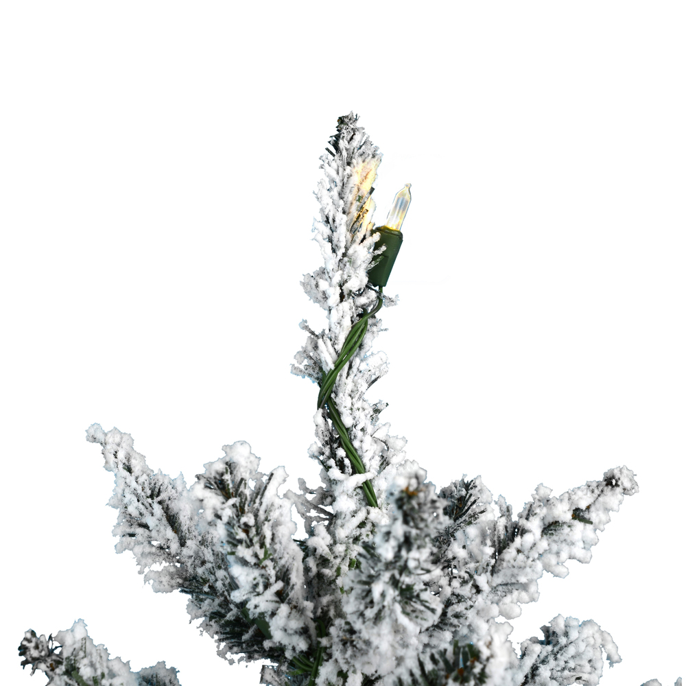 Vickerman Flocked Anoka Pine Tabletop Artificial Christmas Tree