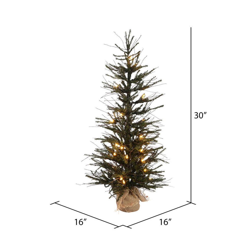 Vickerman Vienna Twig Artificial Christmas Tabletop Tree