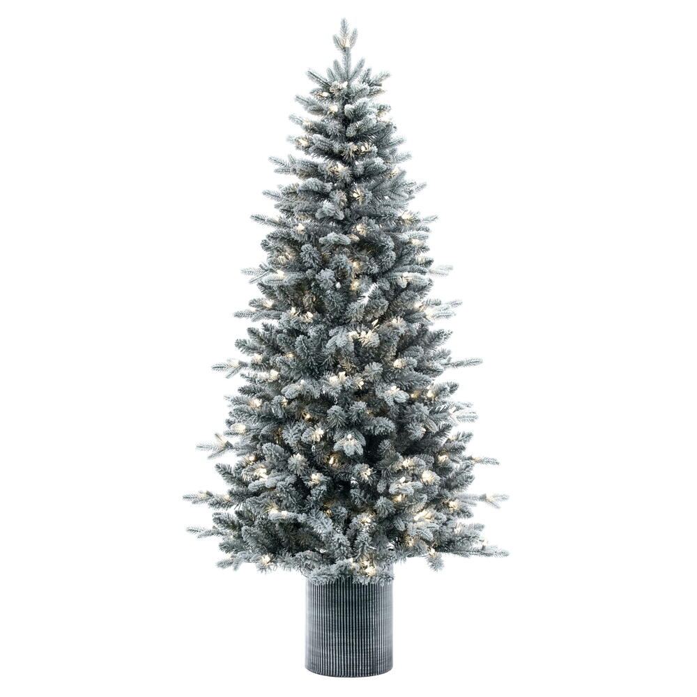 Frosted Potted Trees