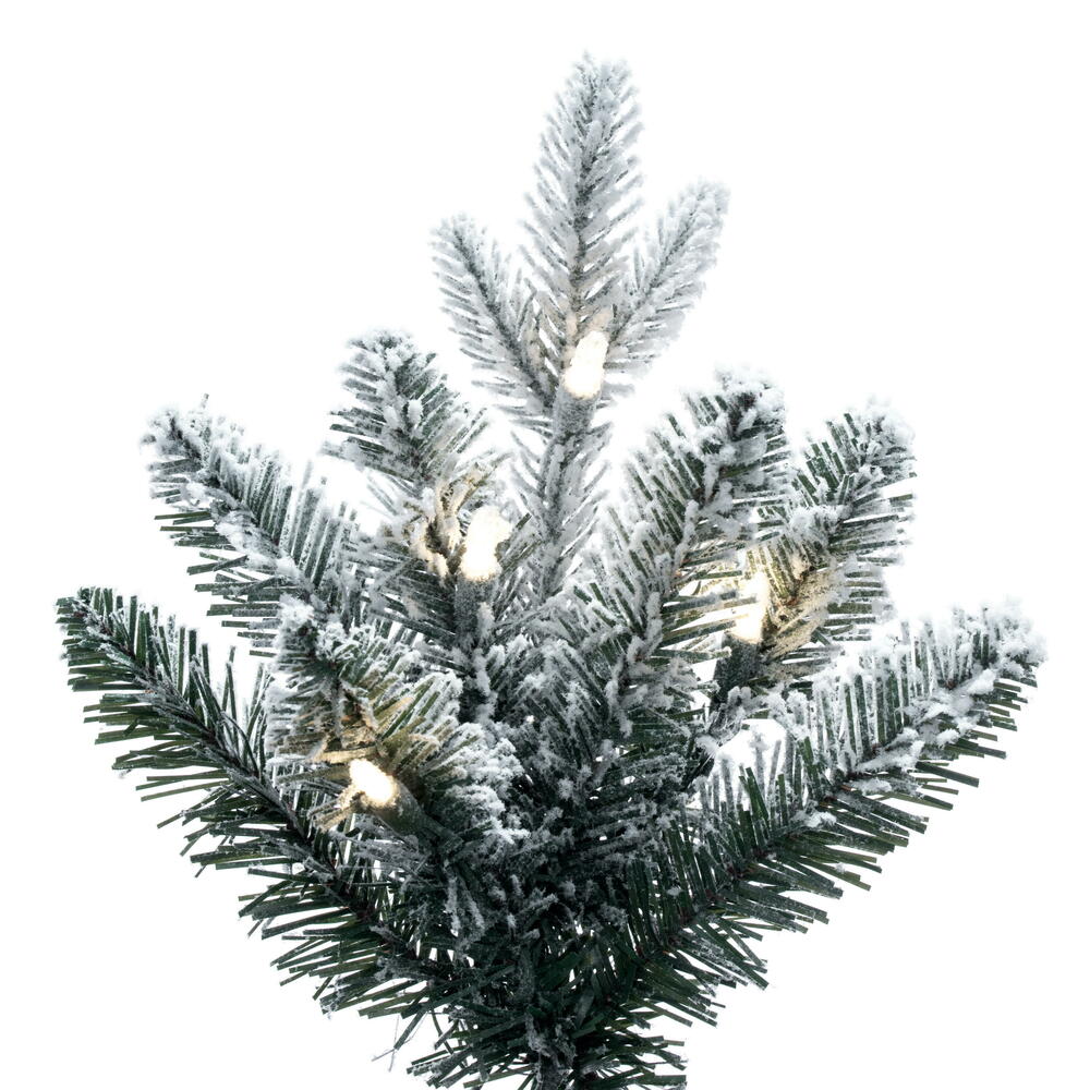 Vickerman Frosted Potted Spruce Artificial Christmas Tree