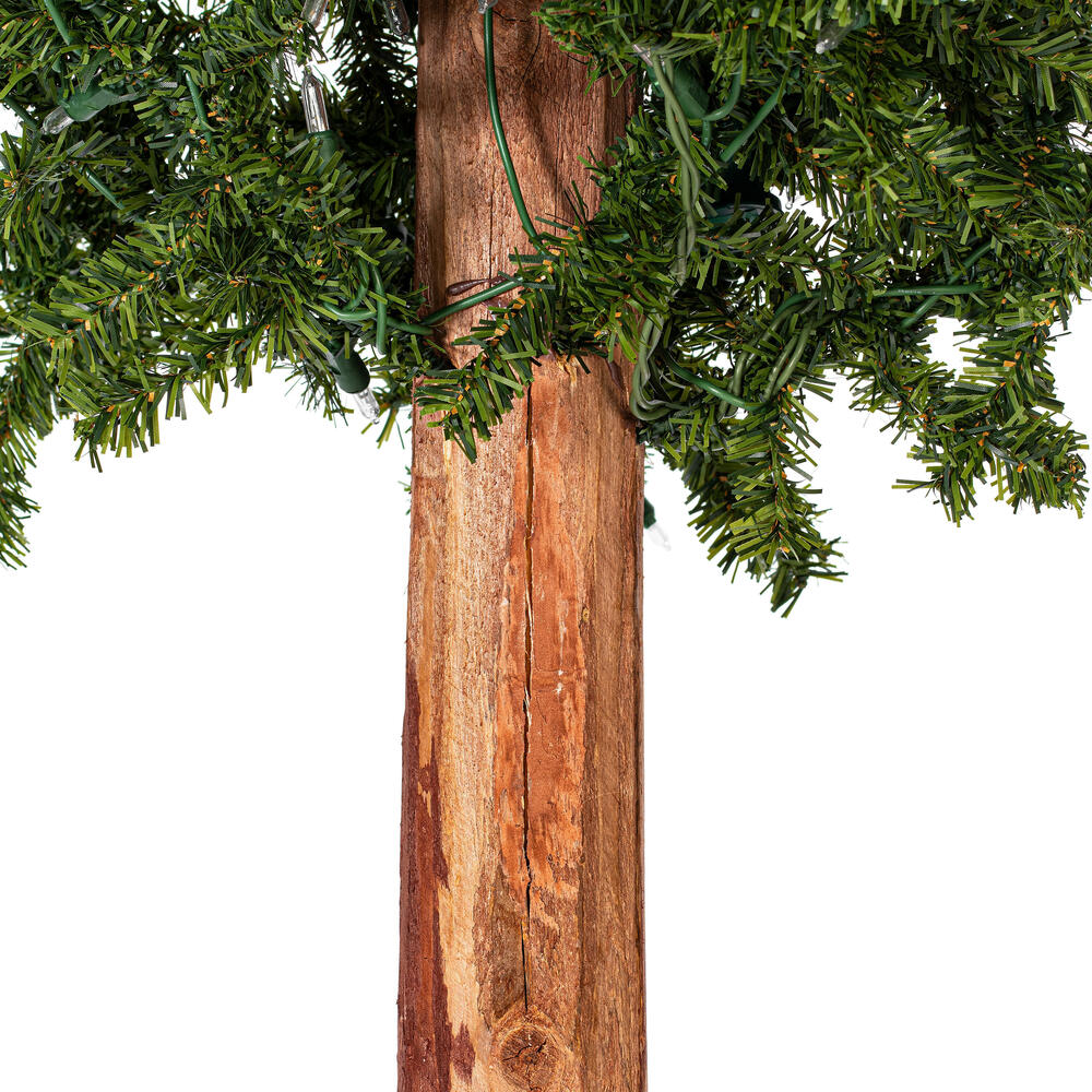 Vickerman Natural Bark Alpine Artificial Christmas Tree Set