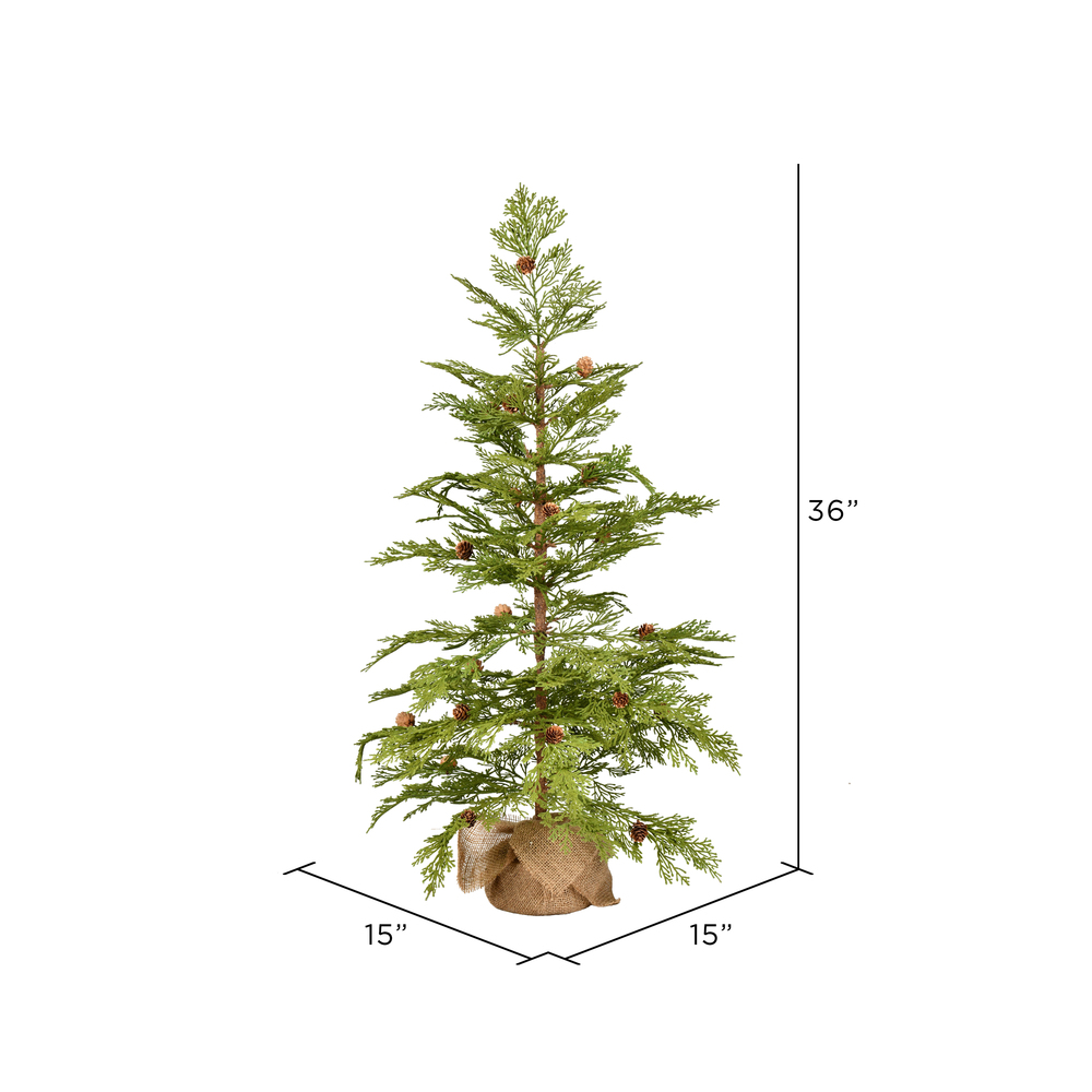 Vickerman Cedar Pinecone Artificial Christmas Tree