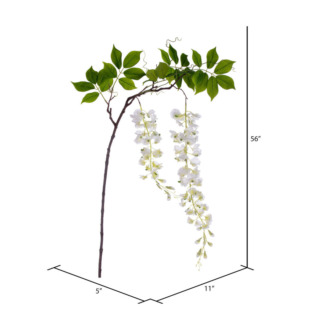 Vickerman 56" Artificial Wisteria And Foliage Hanging Spray