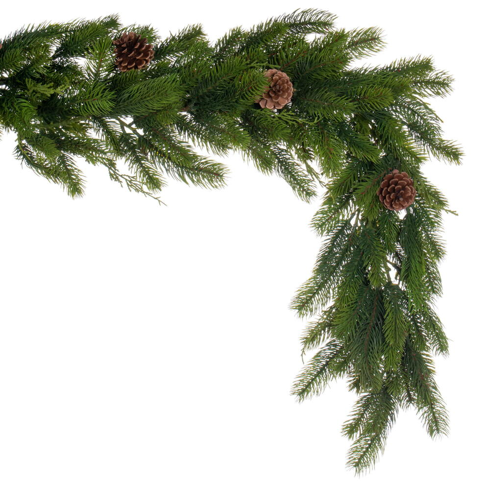 Vickerman Holiday Pine Garland with Cones