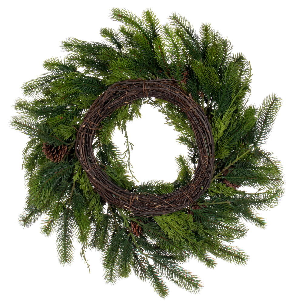 Vickerman Holiday Pine Wreath with Cones