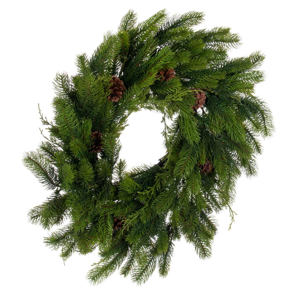 Vickerman Holiday Pine Wreath with Cones