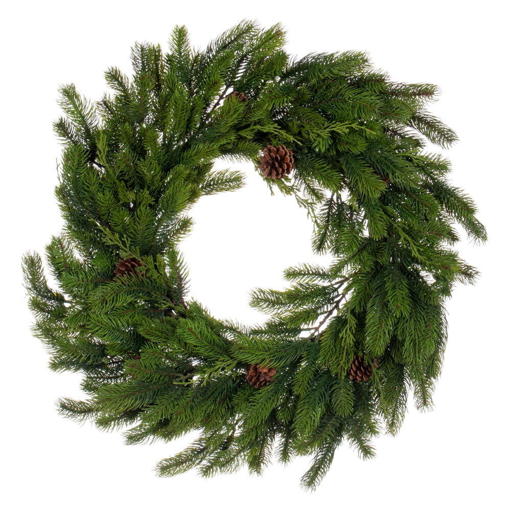 Vickerman Holiday Pine Wreath with Cones