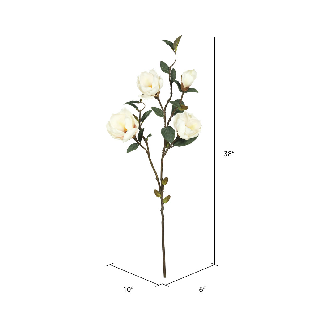 38" Cream Magnolia 3/pk
