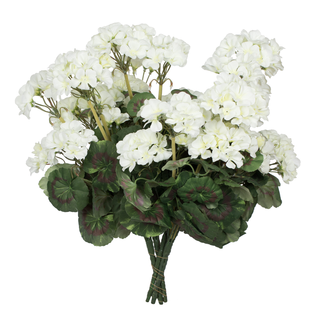 Vickerman 20" Artificial Geranium Bush, 4 per Pack