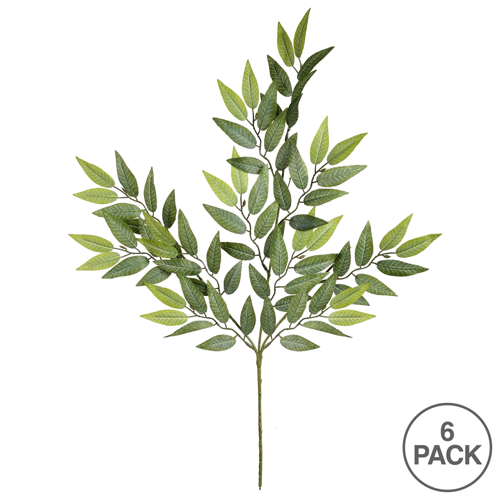 Vickerman Artificial Mini Green Leaves Spray. Includes 6/pk