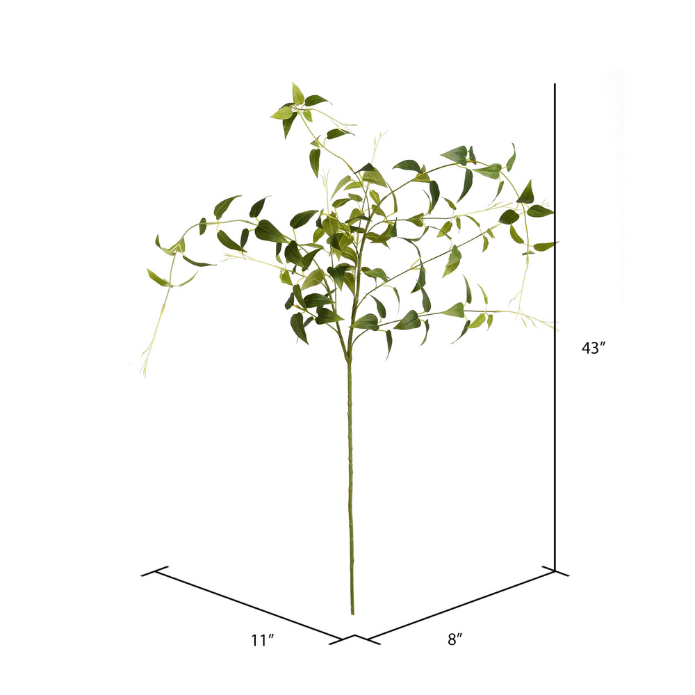 Vickerman Artificial Green Clematis Leaves Spray