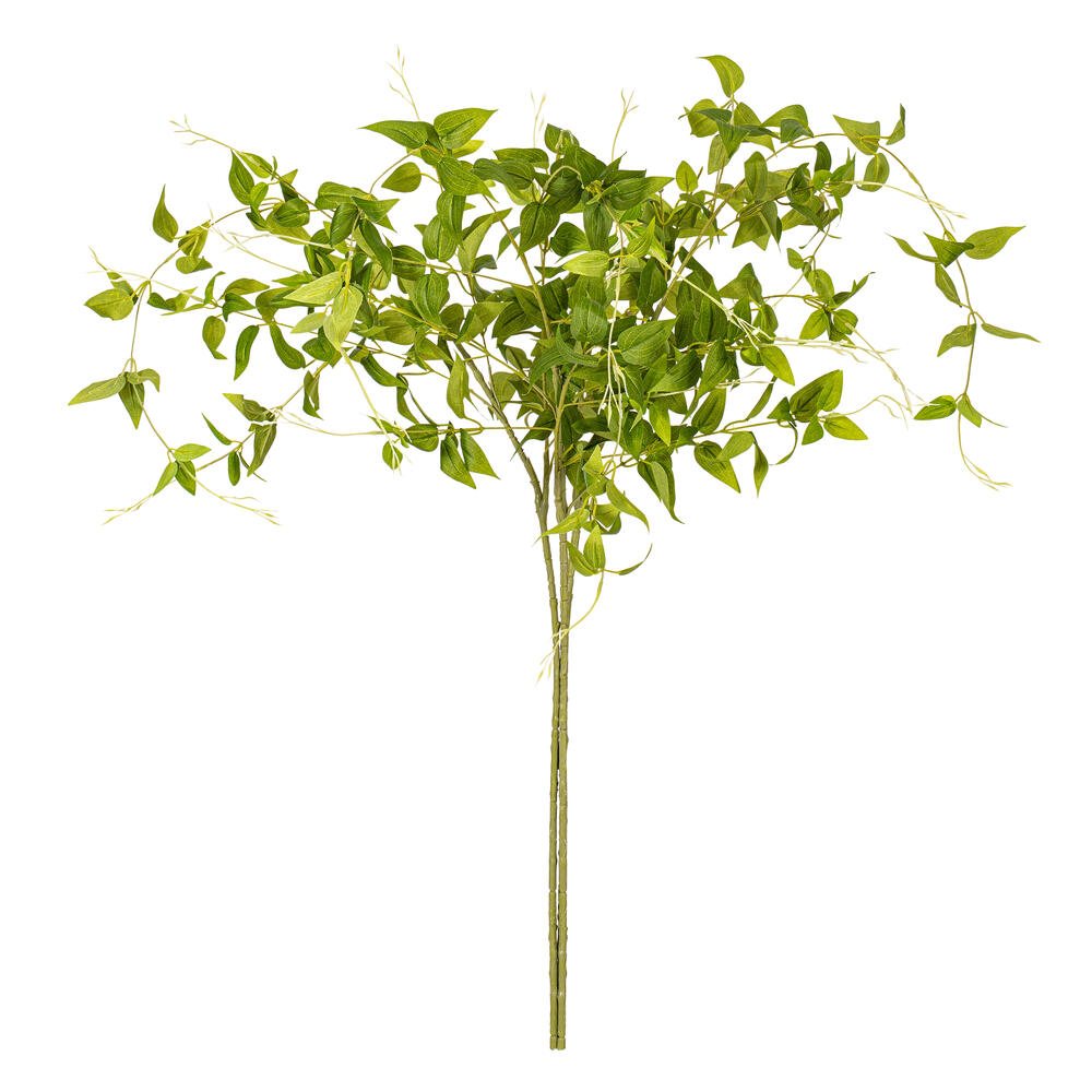 Vickerman Artificial Green Clematis Leaves Spray