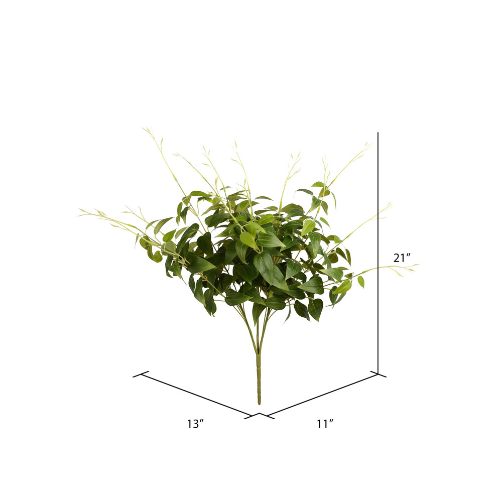 Vickerman Artificial Green Clematis Leaves Spray