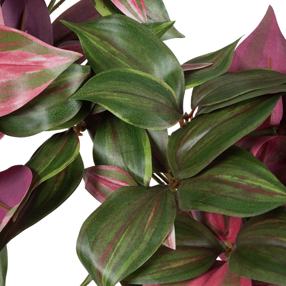 Vickerman Artificial Green and Red Leaf Hanging Bush
