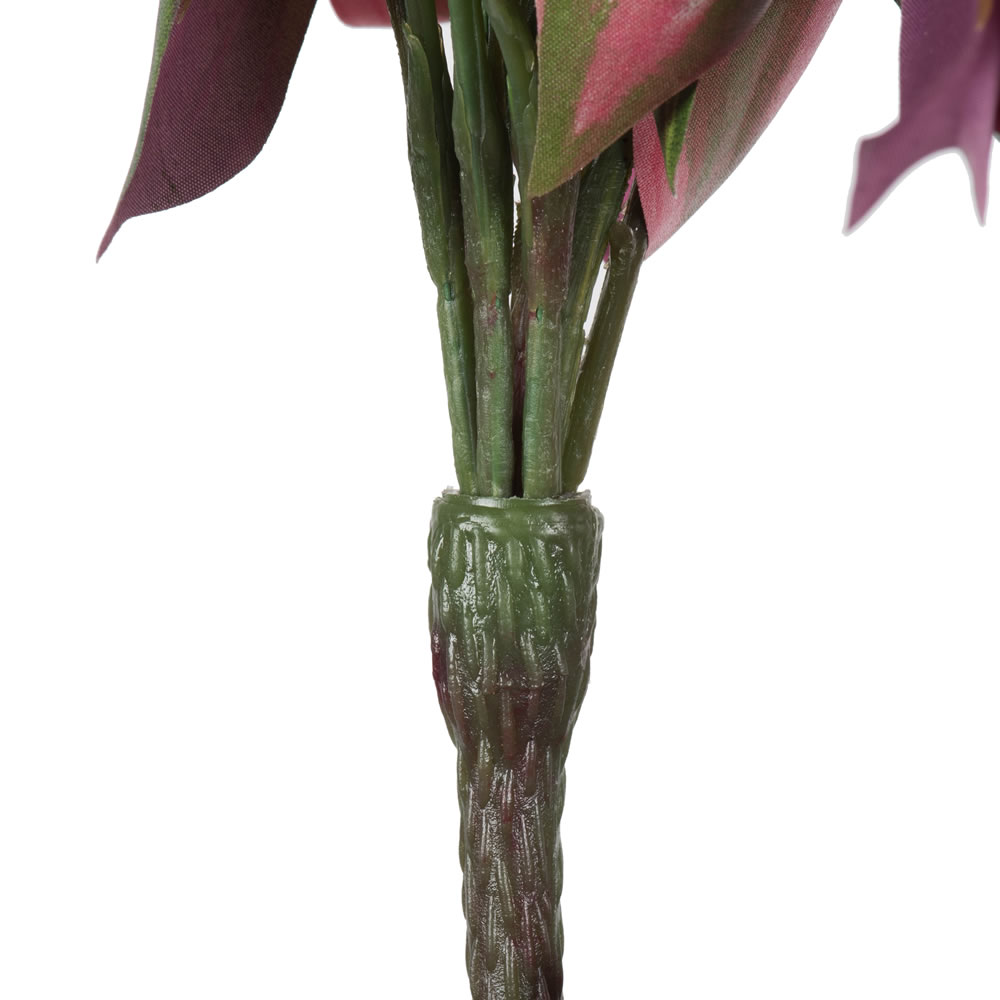 Vickerman Artificial Green and Red Leaf Hanging Bush
