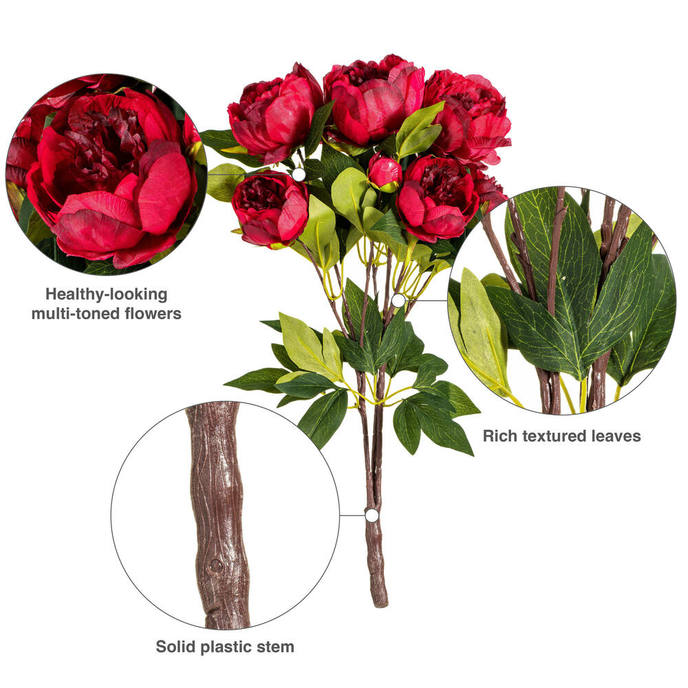 Vickerman 23" Artificial Peony Bush
